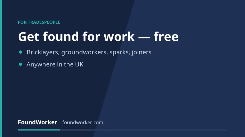 How FoundWorker helps tradespeople get found for work, free